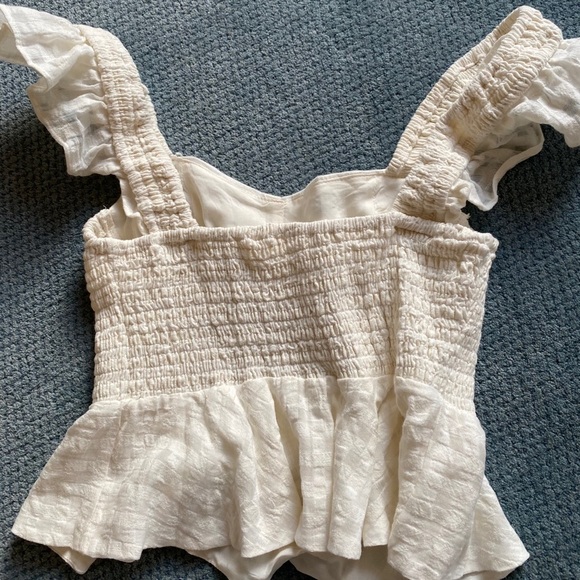 LPA White Ruffled Tank Top - Picture 6 of 7